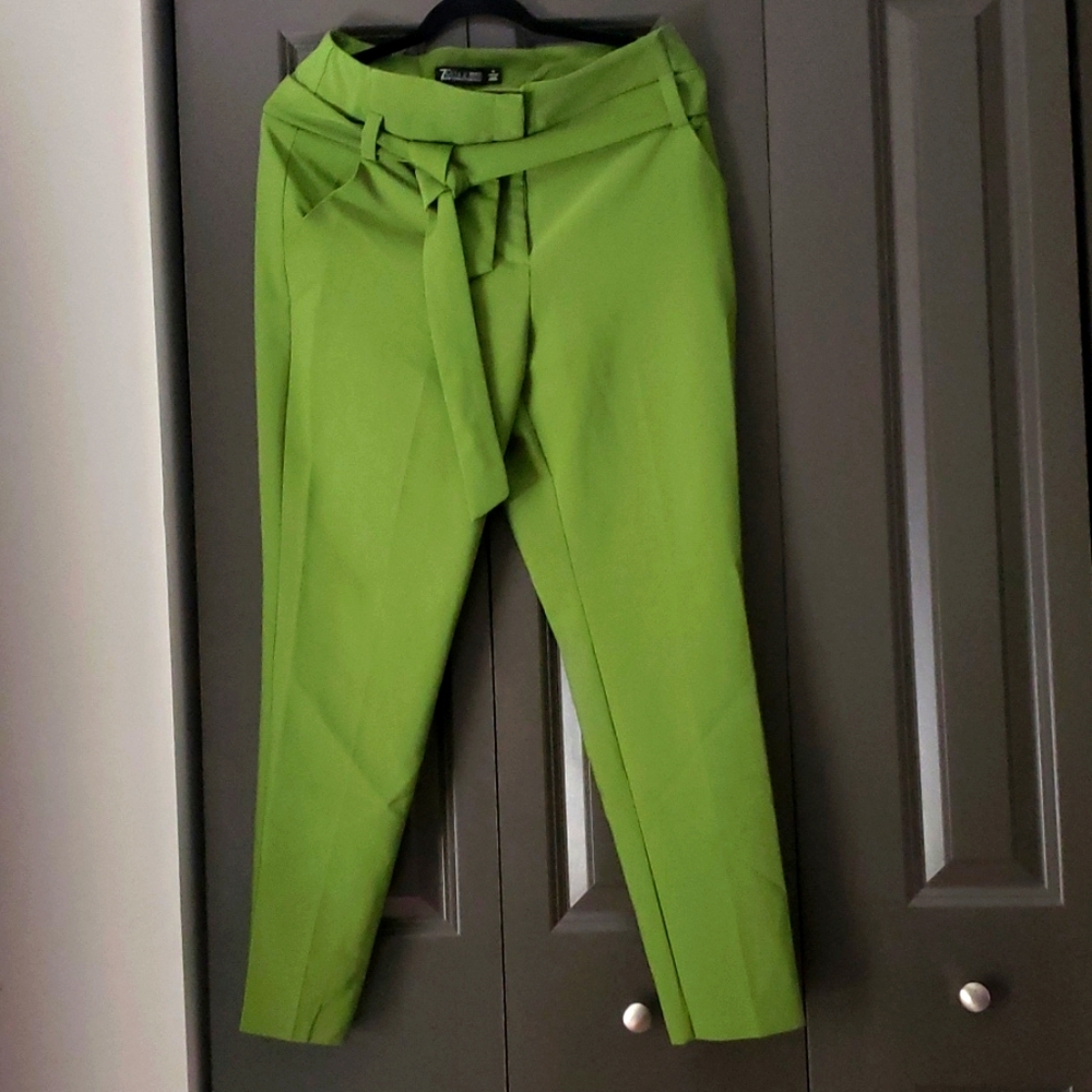 New York and Co tie belt dress pants size 10